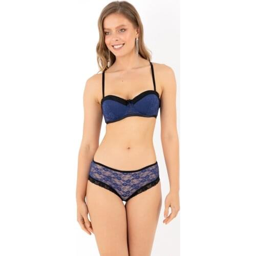 Luxury PUSH UP 2 Pieces White Ecru Sexy Bra and Lingerie Set for Women with Lace - Erotic Underwear Panty - Fantasy Langerie