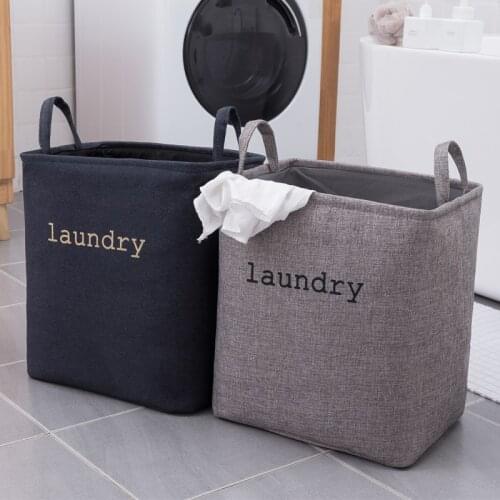 Foldable Laundry Basket Organizer For Dirty Clothes Large Cotton And Linen Storage Bag Toys Storage Basket Home Organizer