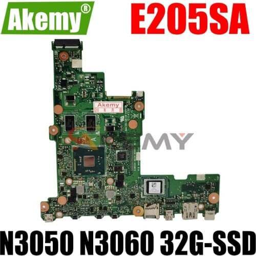 Akemy E205SA Mainboard For Asus Eeebook Flip E205S TP200S TP200SA laptop motherboard N3050 N3060 32G-SSD