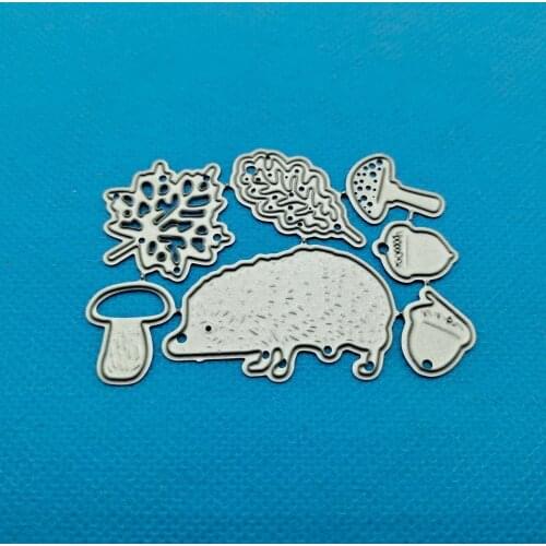 Metal Cutting Dies Cut Die Mold Hedgehog Mushroom DIY Scrapbooking/photo Album Stamps Craft Knife Mould Blade Punch Stencils Die