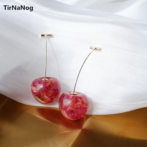 Shamir Contracted Sweet Cherry Long Earrings 2020 New Acrylic Geometric Fashion Stud earrings Women Jewelry Gifts