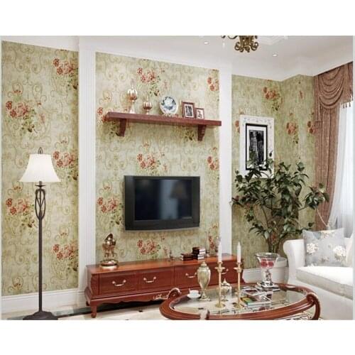 Beibehang Retro Pastoral Large 3D Nonwovens Wallpaper Bedroom Restaurant Living Room TV Background papel de parede 3d wallpaper