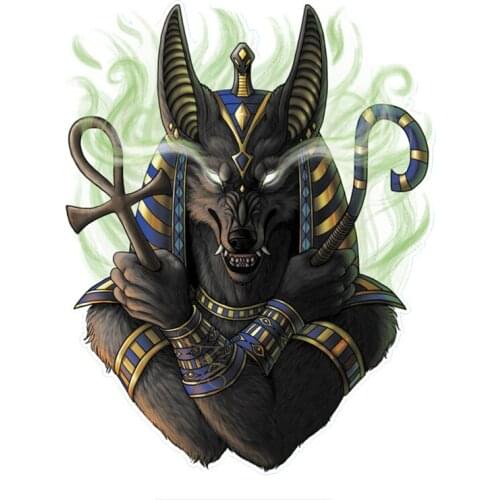 LLY-0938 Ancient Egyptian Religion Art Anubis Modeling Car Sticker PVC Motorcycle Truck Accessories Personalized Decals Stickers