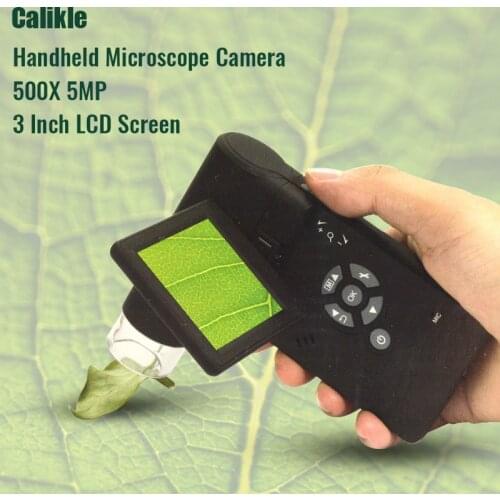 Handheld Portable Mobile 500X 5MP HD Digital Mignifier Microscope Camera 3 Inch Foldable LCD Screen for Soldering and biological