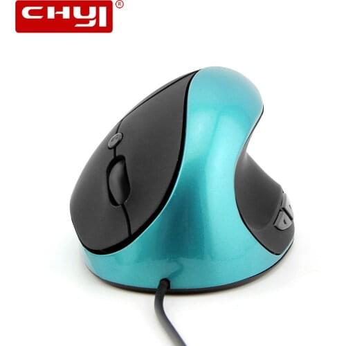CHYI Wired Vertical Gaming Mouse Ergonomic USB Cable Computer Mice 1600DPI Optical Mouse With Mouse Pad For PC Laptop Desktop