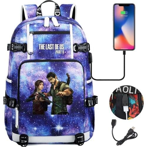 The Last of Us Part 2 Backpack Girl Boy Schoolbag Large Capacity Laptop Bag Waterproof Multifunction USB Charging Backpack