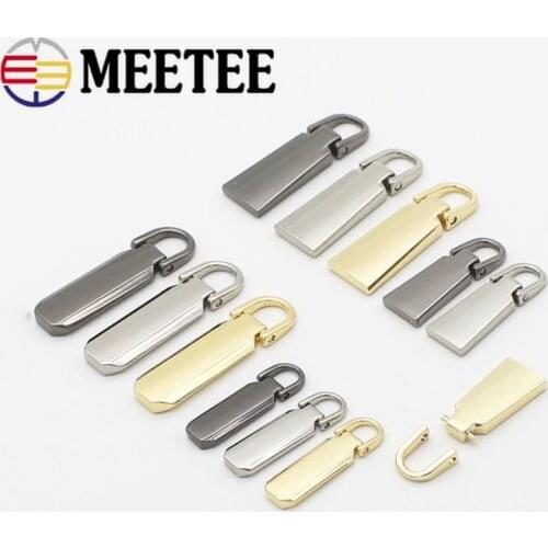 5pcs Detachable 3# 5# Zipper Pullers for Zips Sliders Head Replacement Repair Kits Metal Zipper Pull Tab Fixer DIY Accessories
