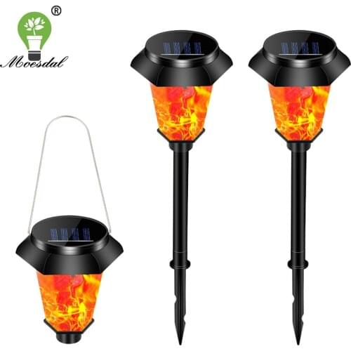Solar Light Flickering Flames LED Torches Lights Outdoor Solar Landscape Decoration Dusk To Dawn Auto on/Off Pathway Lights