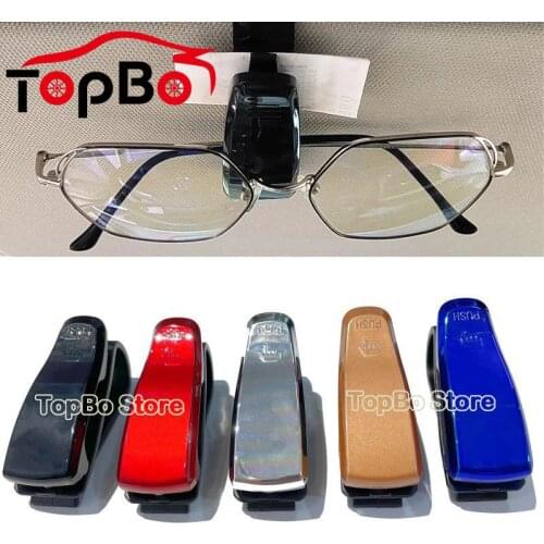 Universal Car Sun Visor Glasses Fastener Clip Holder Accessories Portable Auto Sunglasses Eyeglasses Ticket Card Pen Holder