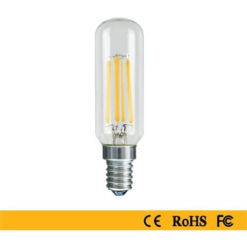 Vintage Glass LED Lamp T25 Tubular LED Filament Bulbs 4W 8W Retro Chandelier Pendant Lamp E14 220V Warm Cold White Edison Bulb