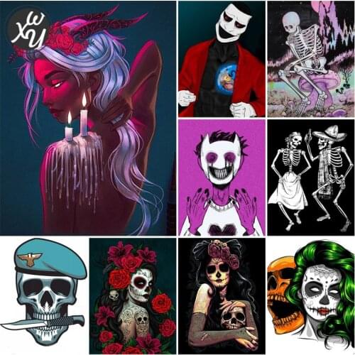 WEIWEI Cartoon Diamond Painting Embroidery Skull Rose Full Square/round 5D Diy Mosaic Cross Stitch Hd Quality Handmade Products