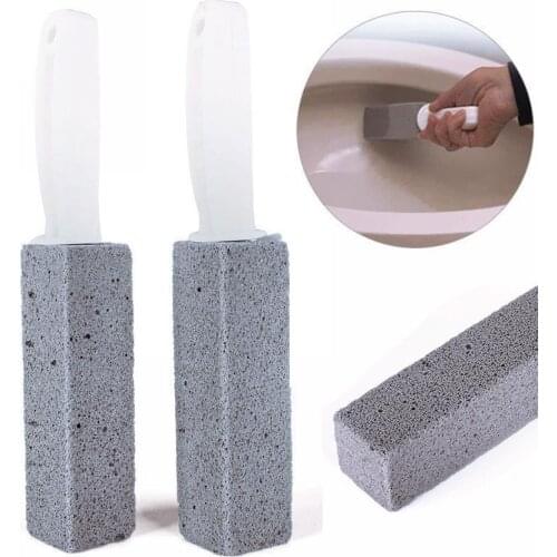 1/2pcs Portable Pumice Stone Water Toilet Bowl Cleaner Brush Wand Tile Sinks Bathtubs 360 Degrees Cleaning Tool