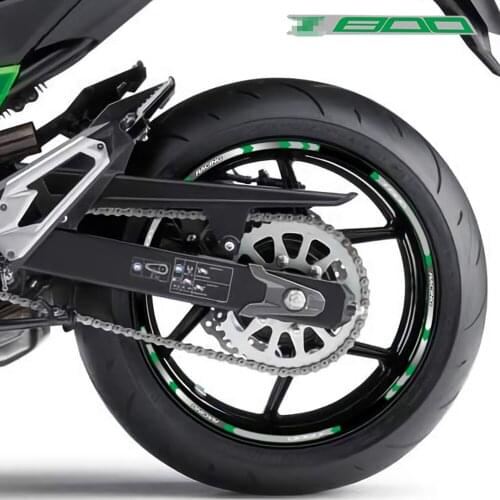 For Kawasaki Z800 z800 12 Strips Racing Personality Motorcycle Wheel Decals Reflective Stickers Rim Stripes
