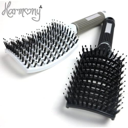 12pcs new scale shape Nylon & Boar Bristle hair brush Antistatic Hairdressing Styling Hair Extensions Brush Comb