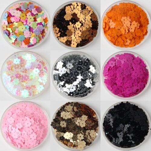 1500pcs/lot 6mm Flat Flower Center Hole Loose Sequin Paillette Sewing,Wedding Craft,Women Kids DIY Garment Accessories SFF61