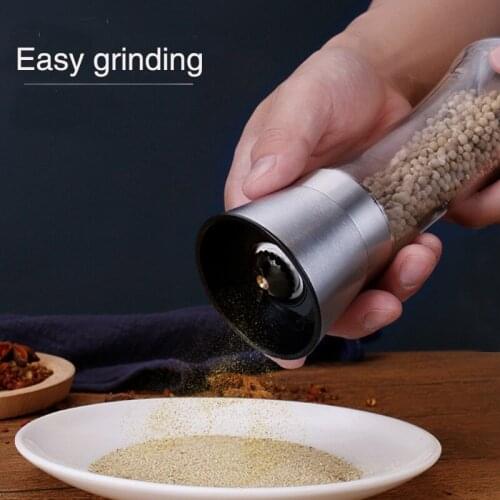 304 stainless steel pepper grinder household pepper coffee grinder bottle seasoning bottle glass manual grinder bottle