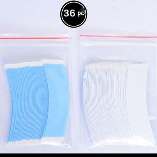 36pcs/bag Waterproof Lace Front Tape Blue Double Side Hair Tape Glue Hair Adhesives Hair Hold For Lace Wig Extension Tools