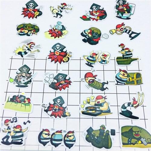 38 PCS Anime cute sailor pirate Stickers Crafts And Scrapbooking stickers book Student label Decorative sticker kids toys