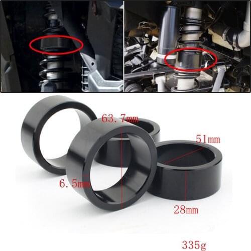4 Pack 2.5'' Rise Suspension Lift Spacer Bushing Kit Fit for CAN AM Bombardier Outlander 650 800 ATV Black