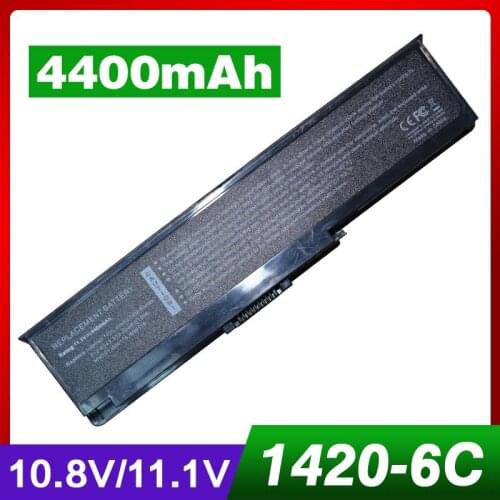 4400mah Laptop Battery for Dell Inspiron 1420 Vostro 1400 NR433 WW116 WW118 0FT080 0MN151 0WW116 0WW118 312-0543 312-0584