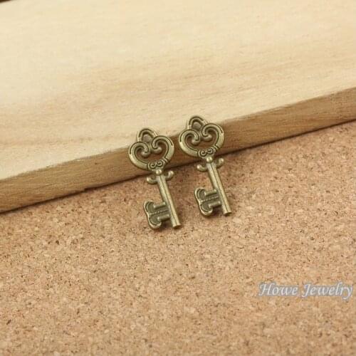 45 pcs quality Antique bronze hollow keys Pendant Alloy DIY Fashion charm Bracelet Necklace Jewelry Accessories 10056