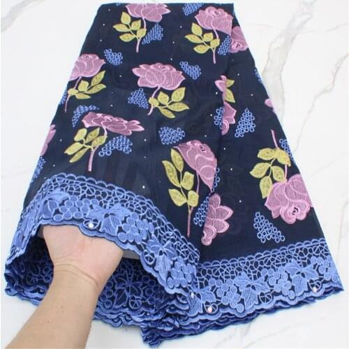 African Lace Fabric High Quality Lace 2021 Swiss Voile Lace Fabric Embroidered Cotton Lace For Wedding 4284B