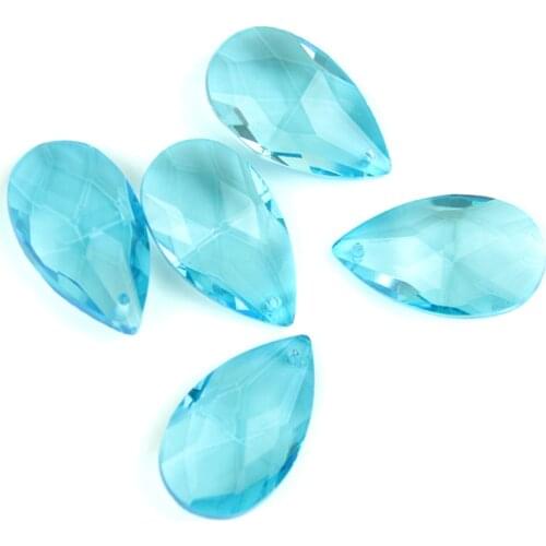 Aquamarine 22mm/38mm/50mm/63mm/76mm Chandelier Glass Spare Parts Pendent Crystal Used Chandelier Lighting