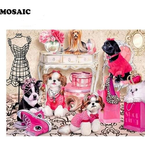 5D diamond embroidery diy diamond Painting dog princess Diamond mosaic,Christmas gift diamond picture mosaic,Drawings