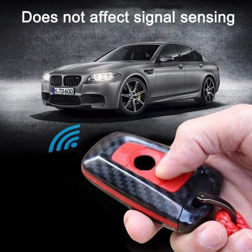 Carbon Fiber Car Key Holder Bag Cover Reduce Damage Key Case For BMW 1 3 5 7 Series F10 F20 F30 335 328 525li X6 X3 X4 X1 M1 M3