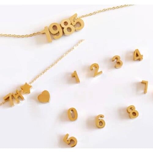 Digital Necklace Men and Women Aesthetic 316 Stainless Steel Pendant Bracelet Gothic Chains Charms Trend 2021 Korea