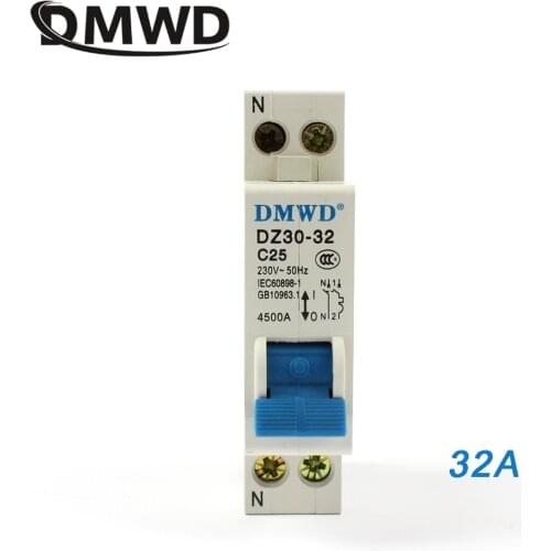 DMWD DPN mini DZ30-32 1P+N 32A 220V 230V 50HZ 60HZ Residual Current Circuit Breaker Mini Circuit breaker RCCB