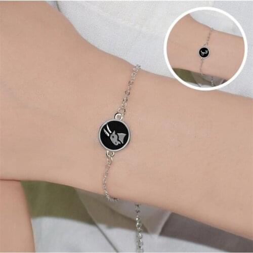 Everoyal Trendy Black Animal Bracelets For Women Jewelry Fashion Lady Zodiac Bracelet Female Princess Silver Accessories Girls