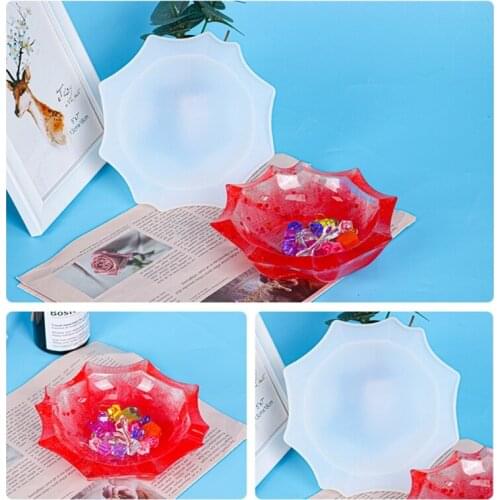 Resin Coaster Molds Ten-corner Plate Silicone Agate Coaster Molds Glossy Coaster Molds for DIY Making Resin