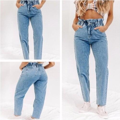 2021 Hot Women Jeans Harem Casual Denim Boyfriends Femme Trousers Ripped Vintage Retro Versatile Fashionable Versatile