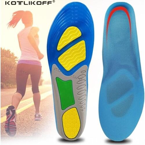 KOTLIKOFF TPE Silicone Insoles Foot Care for Plantar Fasciitis orthopedic Massaging Shoe Insert Shock Absorption Shoe pad Unisex