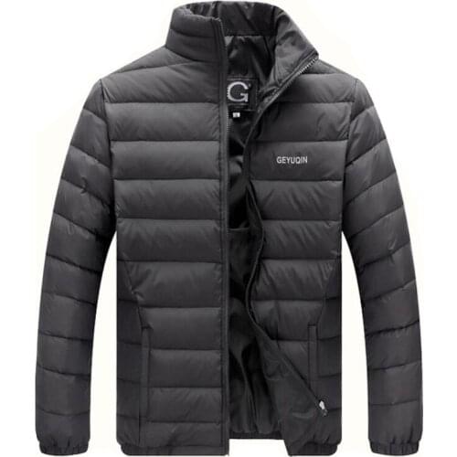 Lightweight Duck Down Jacket Men Casual Stand Collar Down Coats Mens Autumn Winter Outwear Basic Jackets Casacos Brand Clothing