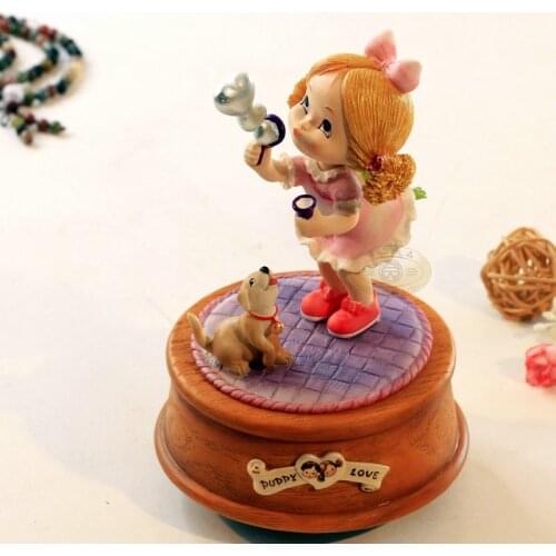 Love bubbles rotating music box birthday gifts honey little girl