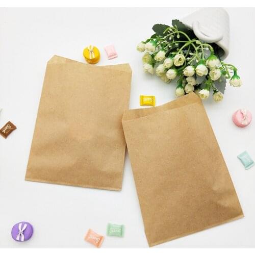 25pcs DIY Small Paper Gift Bag Natural Kraft Paper Bags Party Bags Candy Snack Favor Bags Wedding Birthday Brown Paper Bags