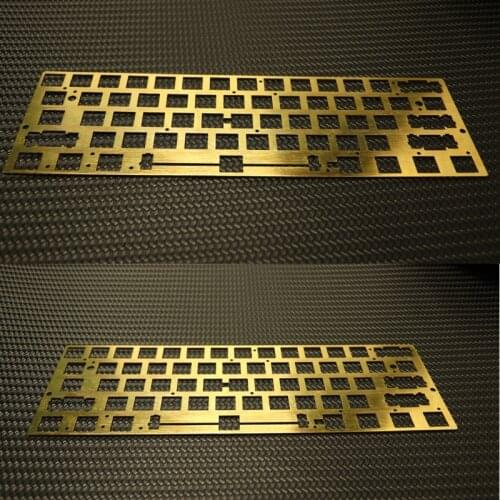 Mechanical Keyboard CNC Brass Drawing Concurrence Positioning Plate for GH60 GK61 Pcb 60% Keyboard DIY