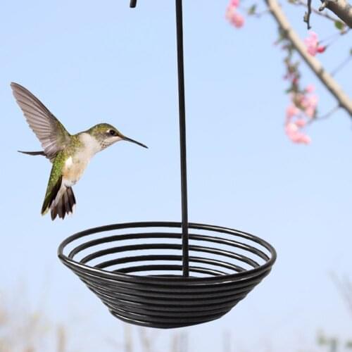 Anti Rust Metal Bird Feeder Outdoor Courtyard Bird Nuts Seeds Holder Food Container Balcony Hummingbird Feeding Bowl