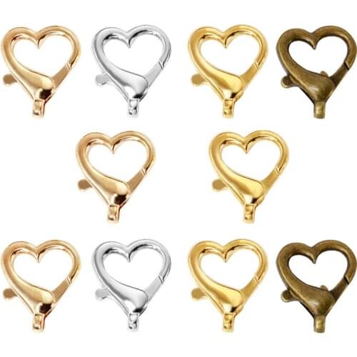 MIUSIE 10pcs Handbag Alloy Pating Clip Swivel Key Ring Clasps Hooks Buckle Key Straps Accessories DIY Jewelry Making Supplies