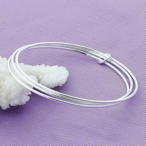 Fashion Vintage 925 Silver Bangles Jewelry Multi Layer Silver Bangles & Bracelet Srebrna Bransoletka Pulsera De Plata