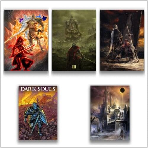 Dark Souls Wall Stickers White Coated Paper Prints Home Decoration Livingroom Bedroom Bar Home