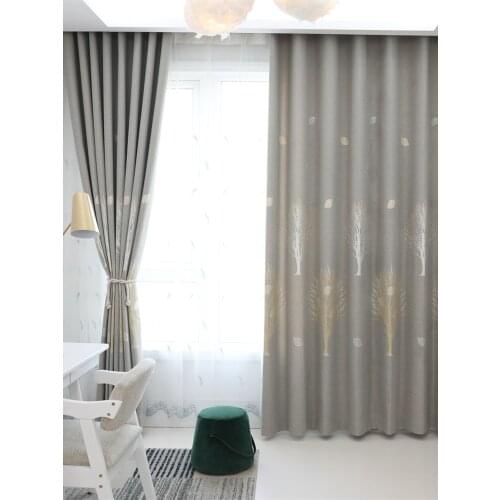Nordic Simple Light Luxury Atmosphere Cotton and Linen Blackout Curtains for Bedroom Living Room Curtains