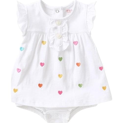 New 2017 summer creepers baby clothes Baby bodysuit kids dot plaid skirt overall baby girl triangle bodysuit baby products