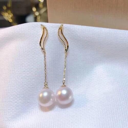 New 925 Sterling Silver Earrings Findings Mountings Settings Jewelry Parts Fittings for Pearls Coral Jade Agate Beads Stones