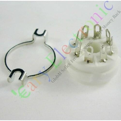 Wholesale and retail 8pc 8pin Ceramic vacuum tube socket octal valve base fr EL34 KT88 6550 6SN7 6L6G free shipping