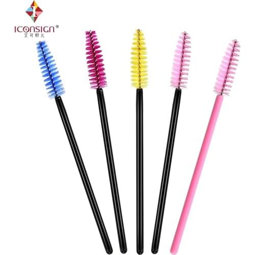 500 pieces/Lot Plastic Soft Brushes Mini Disposable Eye lash Brush Wands Makeup Cosmetic Mascara Cilia Beauty Tools length 72mm