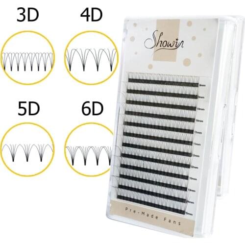 Eyelashes 0.07mm 12 lines Premade Volume fans 3d/4d/5d/6d Eyelash Extensions Pre made Russian Volume Lash Extensions