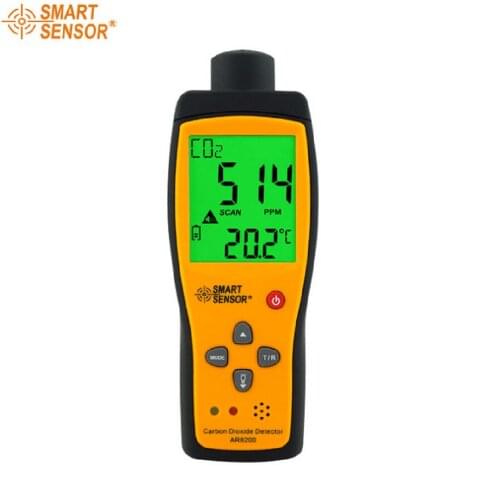 Carbon Dioxide Gas Handheld Detector CO2 Detectors 0-5000PPM